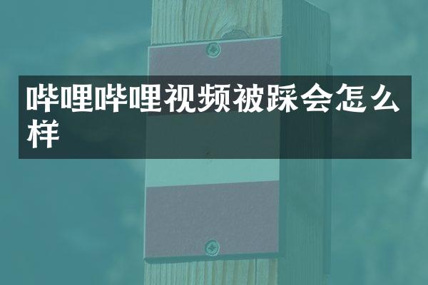 哔哩哔哩视频被踩会怎么样
