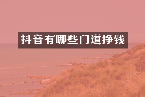 抖音有哪些门道挣钱