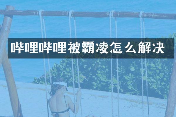 哔哩哔哩被霸凌怎么解决