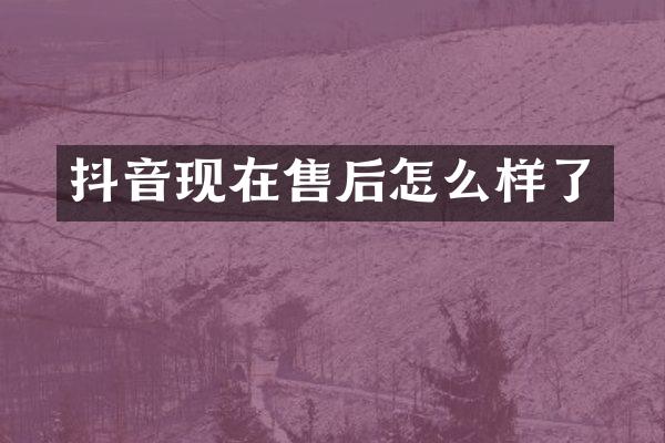 抖音现在售后怎么样了