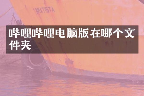 哔哩哔哩电脑版在哪个文件夹