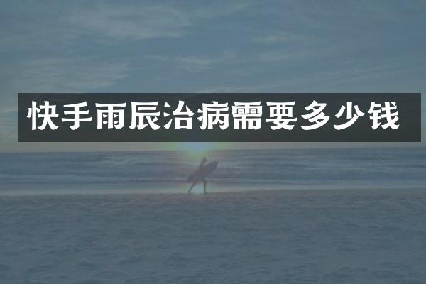 快手雨辰治病需要多少钱