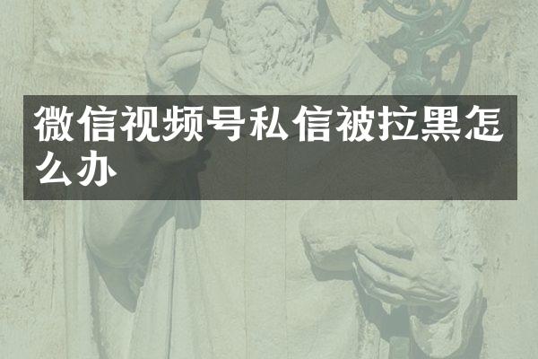 微信视频号私信被拉黑怎么办