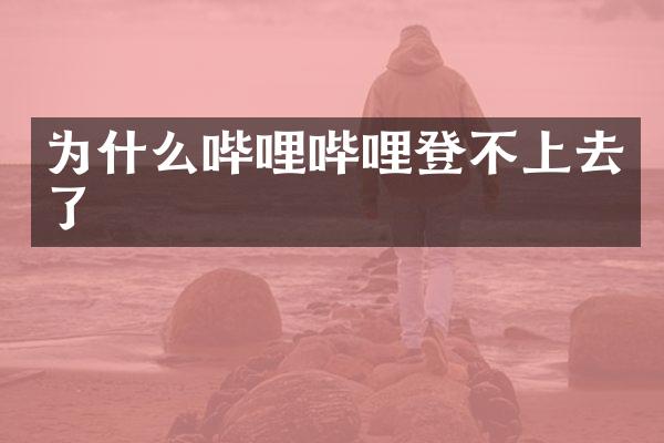 为什么哔哩哔哩登不上去了