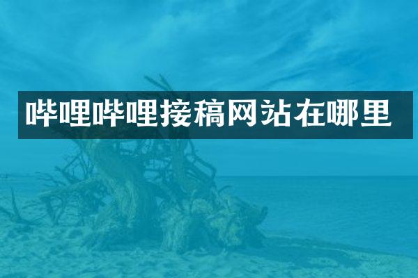 哔哩哔哩接稿网站在哪里