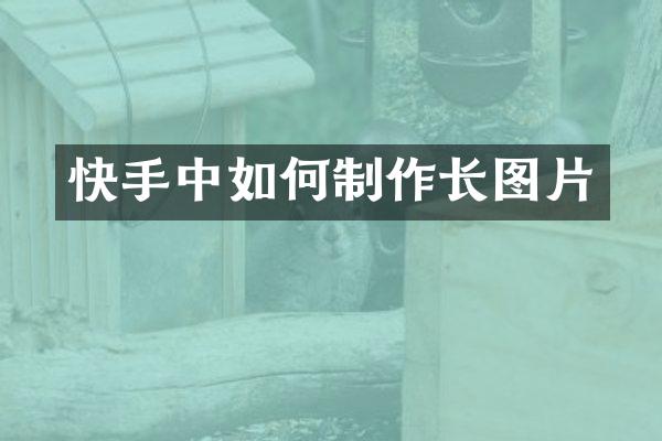 快手中如何制作长图片