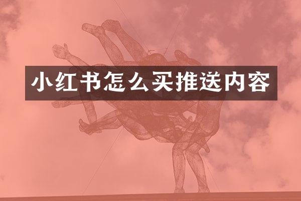 小红书怎么买推送内容