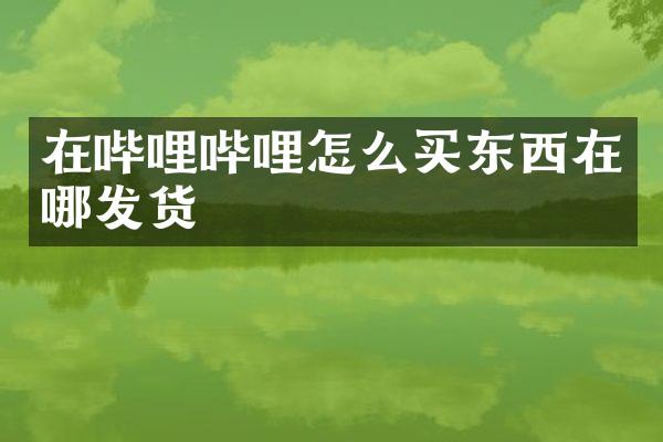 在哔哩哔哩怎么买东西在哪发货