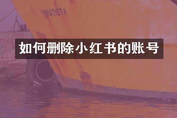如何删除小红书的账号