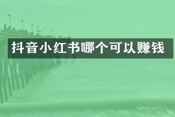 抖音小红书哪个可以赚钱