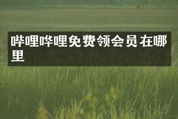 哔哩哗哩免费领会员在哪里