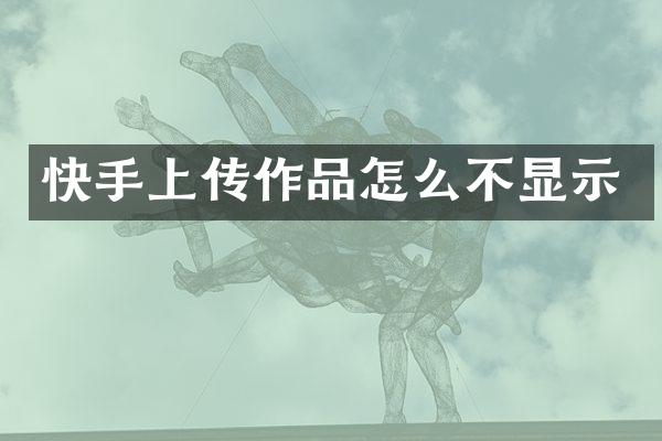 快手上传作品怎么不显示