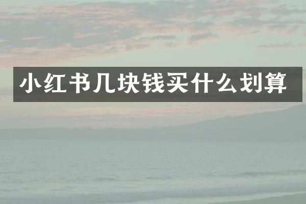小红书几块钱划算