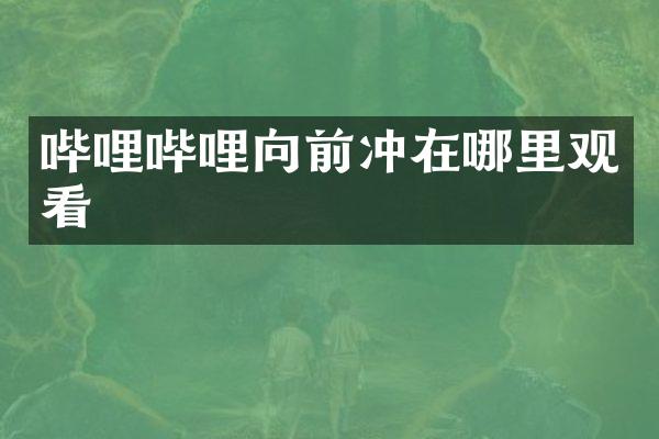 哔哩哔哩向前冲在哪里观看