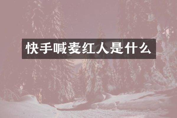 快手喊麦红人是什么