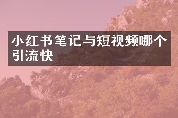小红书笔记与短视频哪个引流快