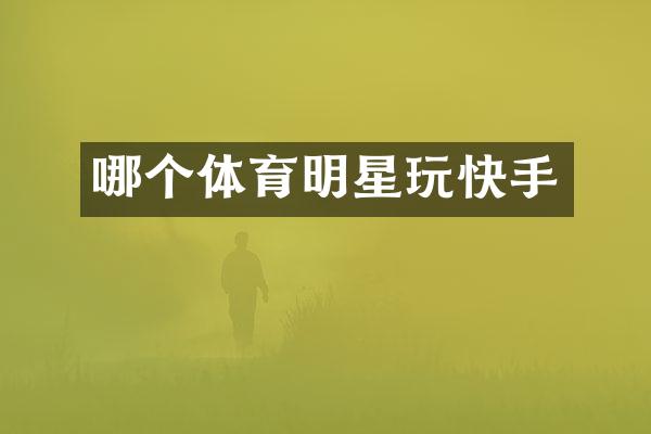 哪个体育明星玩快手
