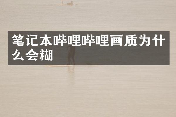 笔记本哔哩哔哩画质为什么会糊