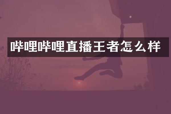 哔哩哔哩直播王者怎么样