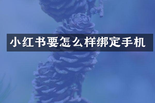 小红书要怎么样绑定手机