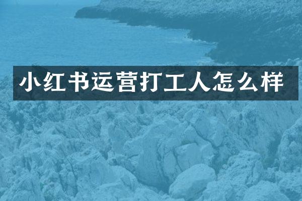小红书运营打工人怎么样