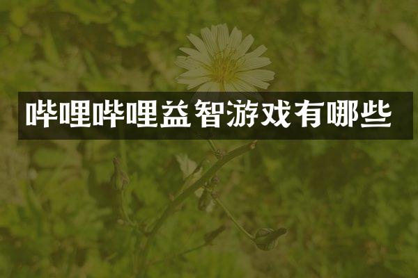 哔哩哔哩益智游戏有哪些