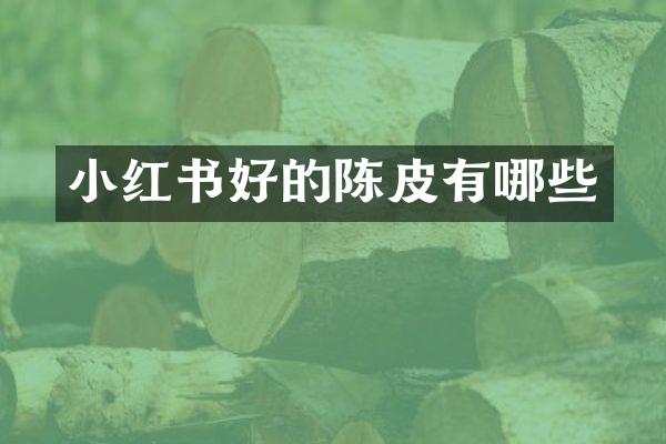 小红书好的陈皮有哪些