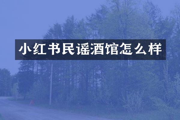 小红书民谣酒馆怎么样