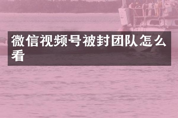 微信视频号被封团队怎么看