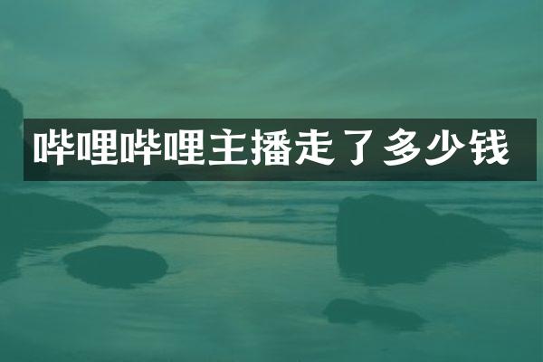 哔哩哔哩主播走了多少钱