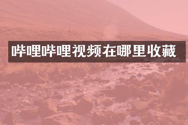 哔哩哔哩视频在哪里收藏