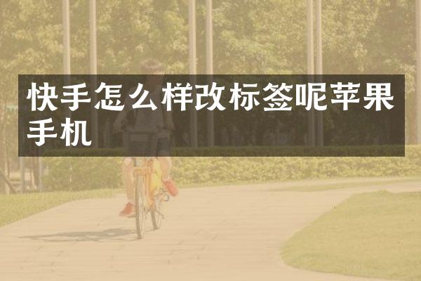 快手怎么样改标签呢苹果手机