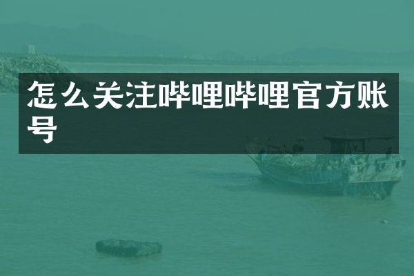 怎么关注哔哩哔哩官方账号