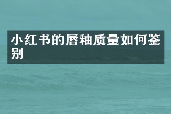 小红书的唇釉质量如何鉴别