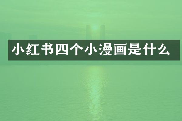 小红书四个小漫画是什么