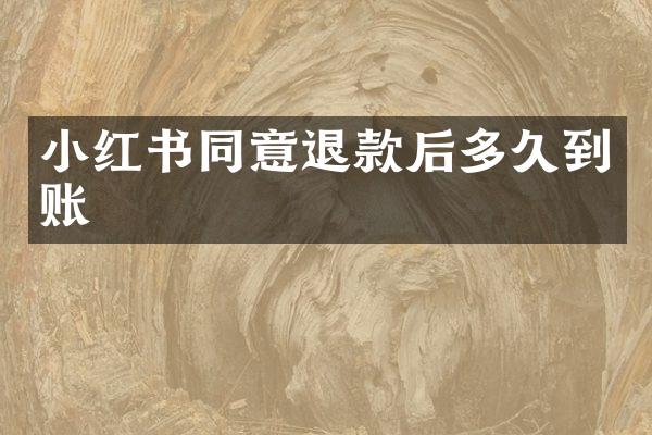 小红书同意退款后多久到账