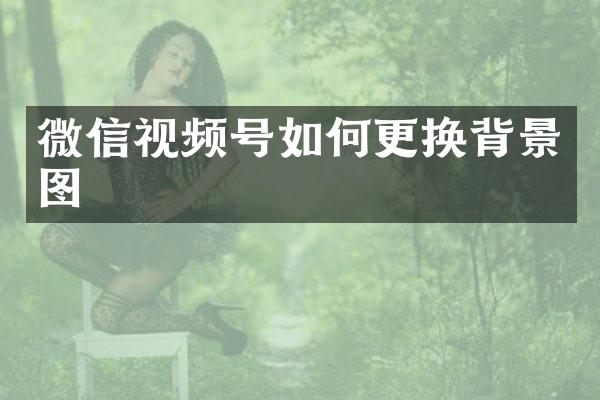 微信视频号如何更换背景图