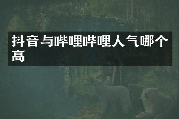 抖音与哔哩哔哩人气哪个高