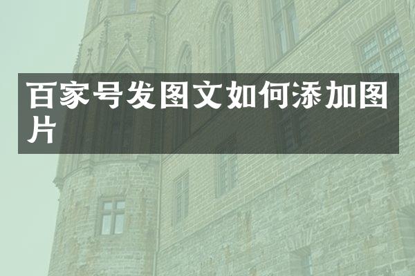 百家号发图文如何添加图片