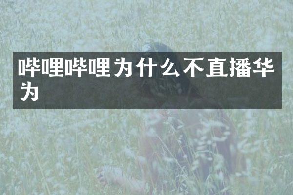 哔哩哔哩为什么不直播华为