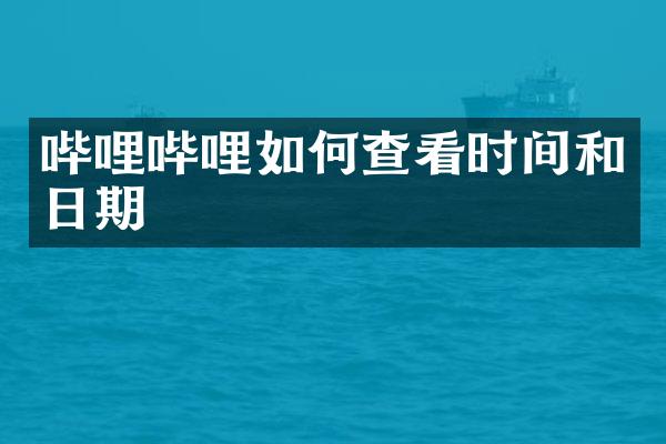 哔哩哔哩如何查看时间和日期