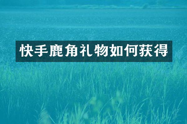 快手鹿角礼物如何获得