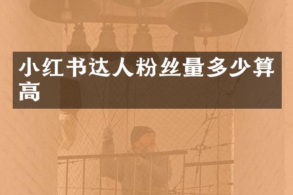 小红书达人粉丝量多少算高