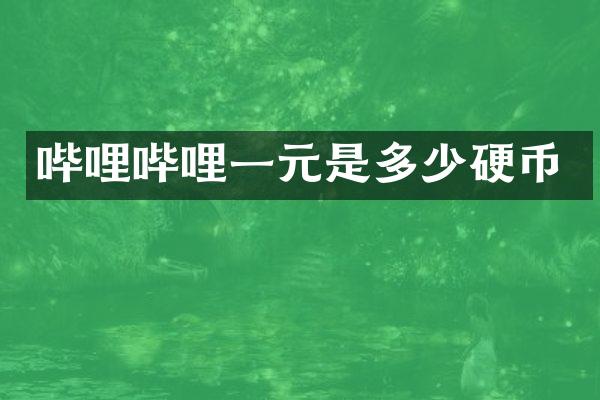 哔哩哔哩一元是多少硬币