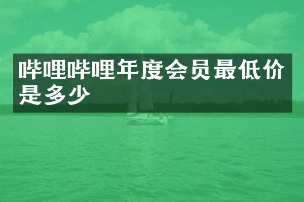 哔哩哔哩年度会员最低价是多少