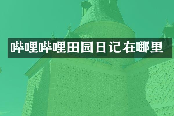 哔哩哔哩田园日记在哪里