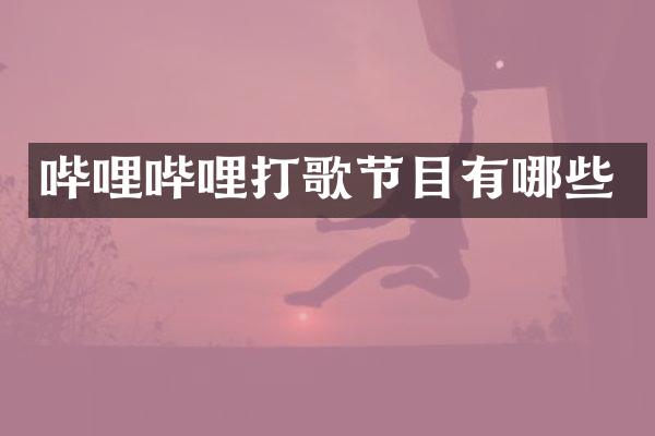 哔哩哔哩打歌节目有哪些