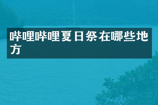 哔哩哔哩夏日祭在哪些地方