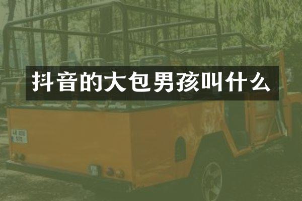 抖音的大包男孩叫什么
