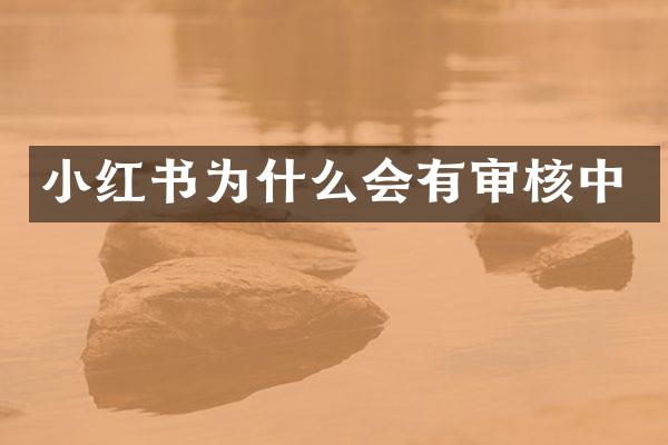 小红书为什么会有审核中